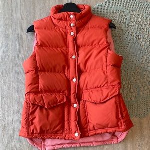 J Crew orange down vest